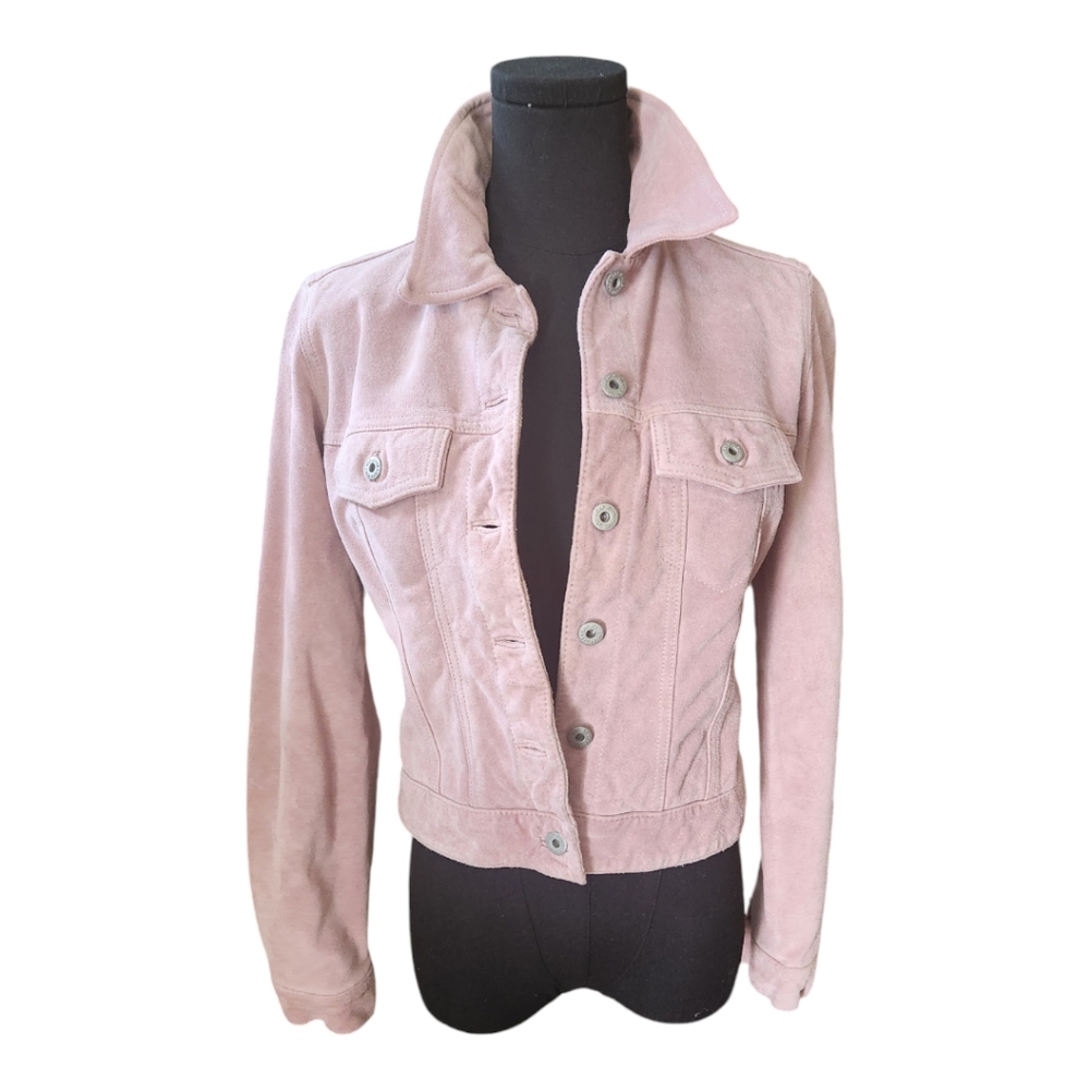 Vintage Gap Blush Suede Jacket